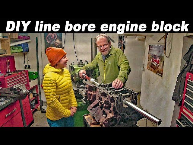 DIY line bore diesel engine block - Ford Lion TDV6 - Land Rover Discovery 3