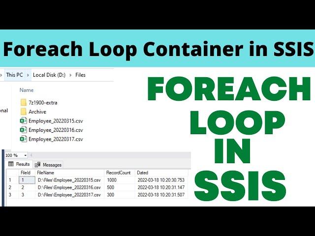 22 Foreach Loop Container in SSIS Example