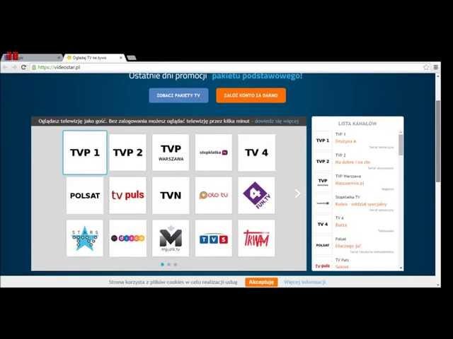 TV przez internet Wideo Star