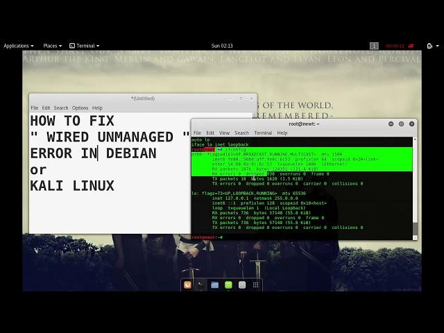 How to Fix "Wired Unmanaged" error in Debian or Kali Linux