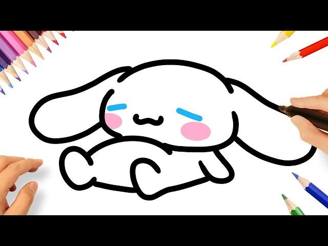 CÓMO DIBUJAR A CINNAMOROLL FÁCIL 