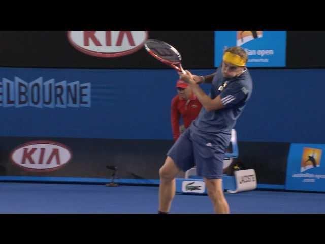 Ballboy Takes A Shot From Alexander Kudryavtsev | Australian Open 2012