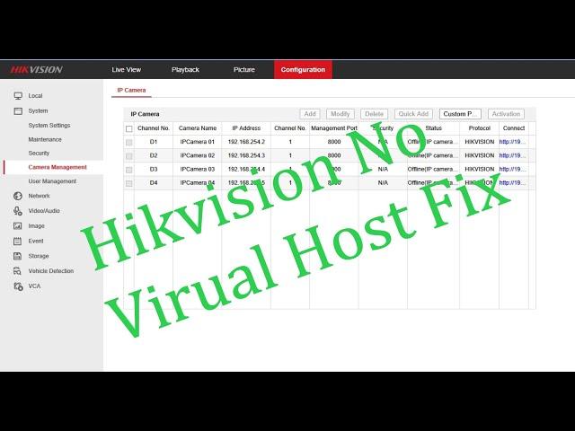 How to access Cameras on Hikvision DVR/NVR internal network without VIRTUAL HOST