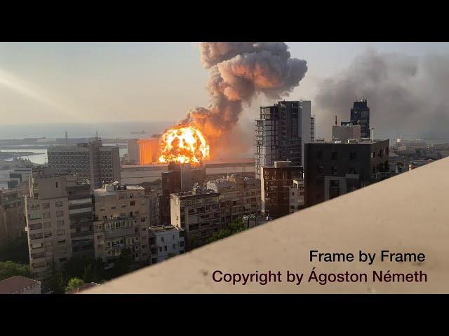 ORIGINAL Beirut explosion frame by frame HD, slow motion