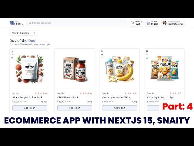 Build an E-Commerce App with Next.js 15 | Full-Stack Tutorial: Sanity, Clerk, Stripe | Part 4