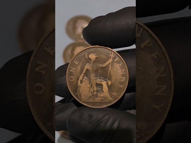 1917 ONE PENNY COINS || ENGLAND #history #kacoin #numismatics #trending #viral #coin
