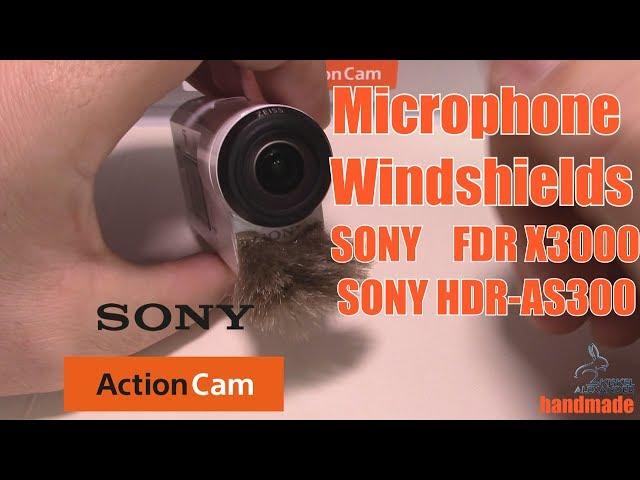 Microphone  Windshields SONY FDR X3000   SONY HDR-AS300  многоразовая  ветрозащита