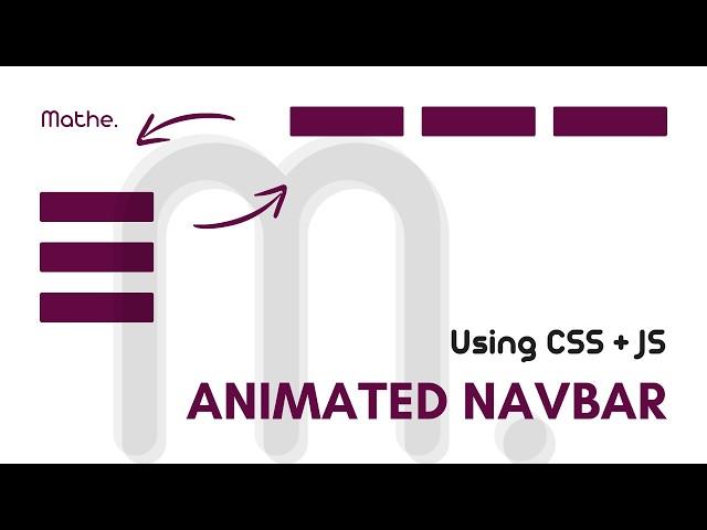 Animated Navbar CSS | HTML CSS & JavaScript