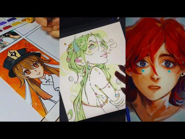 ️Art drawing  tiktok compilations  ~ Anime  #219