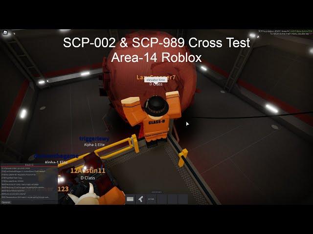 Area-14 SCP-989 & SCP-002 Cross Test | Roblox