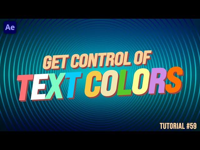 After Effects Text COLOR CONTROL | Adobe After Effects Tutorial