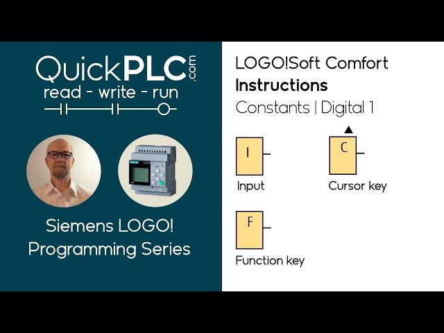 LOGO! Inputs 1 - Input, Cursor & Function key | Siemens PLC Programming