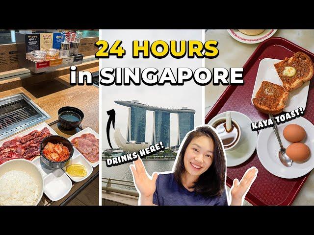 Eating Kaya Toast, Drinks at Marina Bay Sands & Yakiniku BBQ for ONE! Singapore Travel Vlog 新加坡美食