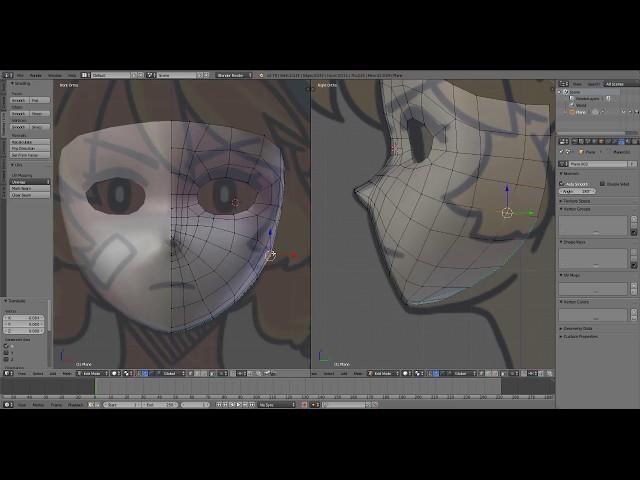 3D Modeling Time-Lapse: Yuuri (Head-part1)