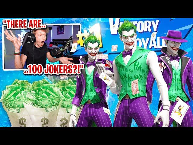 I got 100 JOKER SKINS to scrim for $100 in Fortnite... (sweatiest scrim ever)