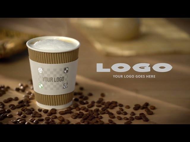 Coffee Paper Cup Mockup Logo Opener | After Effects Template