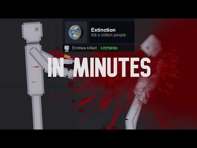 How to get the Extinction Achievement in People playground in minutes!!!!!!!