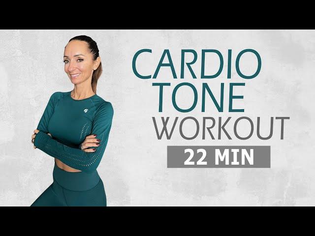 20 MIN CARDIO TONE WORKOUT / Endurance training combined w strengthening exercises | Katja Seifried