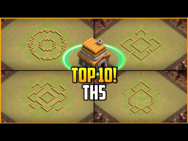 TOP 10! Town Hall 5 (TH5) Trophy/War Base Layout 2023 + Copy Link | Clash of Clans