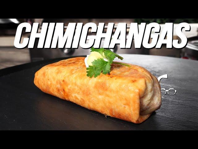 INSANELY DELICIOUS CHICKEN CHIMICHANGAS | SAM THE COOKING GUY