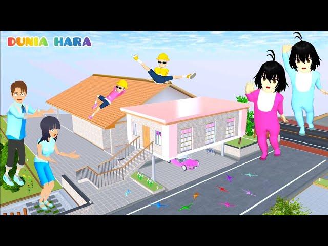 Baby Raksasa Celine Hara dikejar SpiralMan Baling2 | Rumah Baru Celine  | Sakura School Simulator