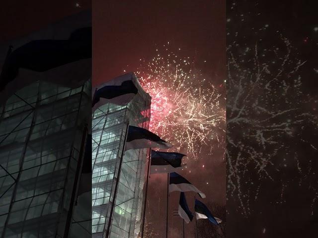 New Year Eve Fireworks in Tallinn, Estonia