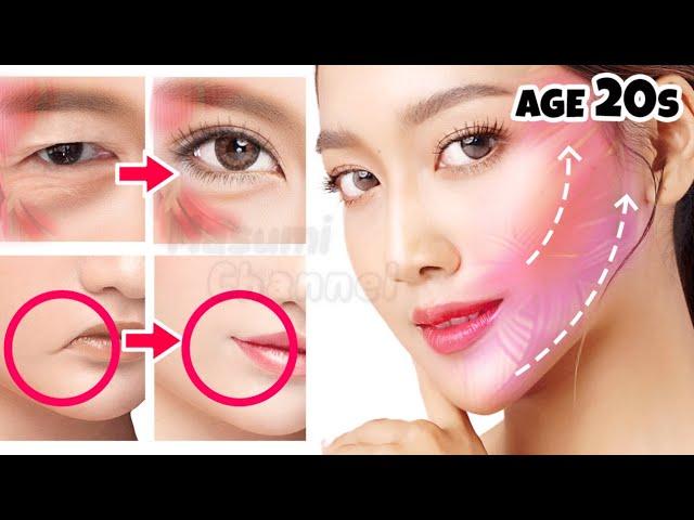 9mins Face Lifting Exercise For In Your 20's!! Lose Face Fat, Make Your Eyes Bigger, Fuller Cheeks