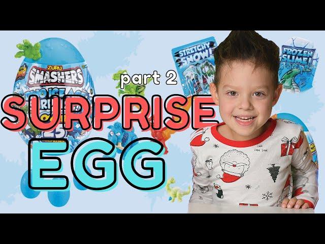 Zuru Smashers HUGEEEE Dino Ice Age SURPRISE EGG Unboxing Review | Over 25 Surprises | Episode 2