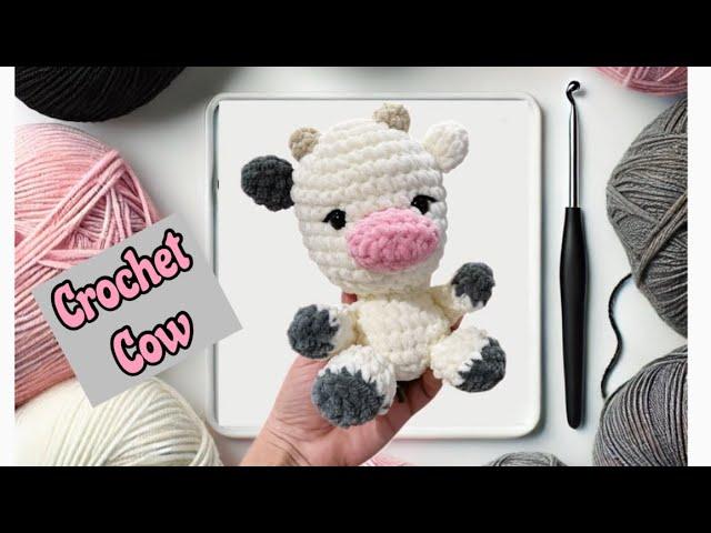 Crochet Cow / Easy beginner friendly tutorial to make a cutest crochet cow