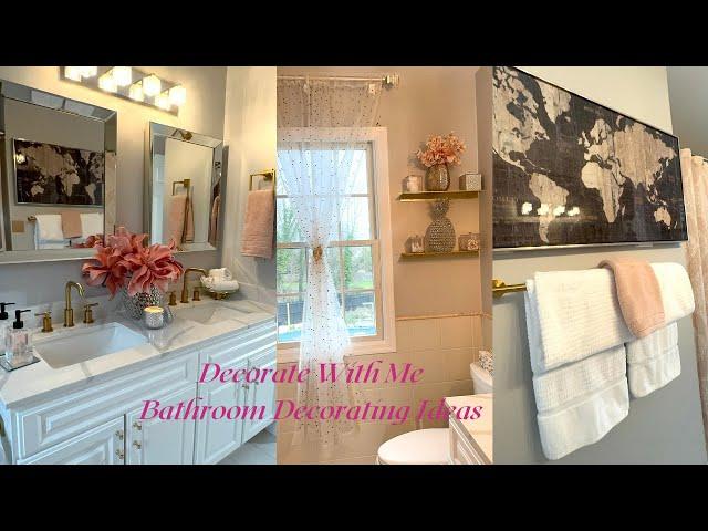 BATHROOM  REFRESH | GLAM DECORATING IDEAS | How to Decorate a GUEST BATHROOM | DECORATE WITH ME