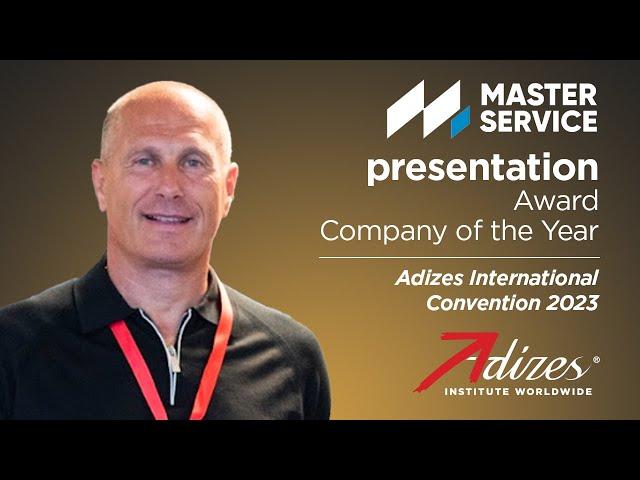 Company of the Year Award presentation for exceptional achievement - Master Service