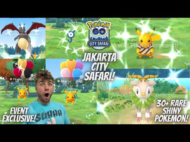 Jakarta City Safari Day 2! Shiny Costume Pikachu and 30+ RARE Shiny Pokemon CAUGHT!