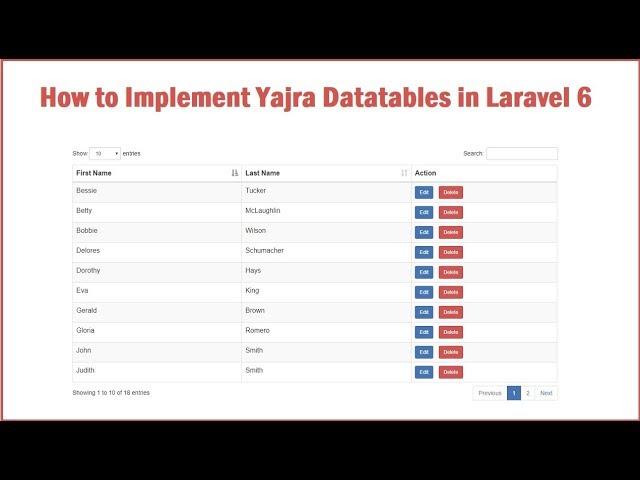 How to Implement Yajra DataTables in Laravel 6