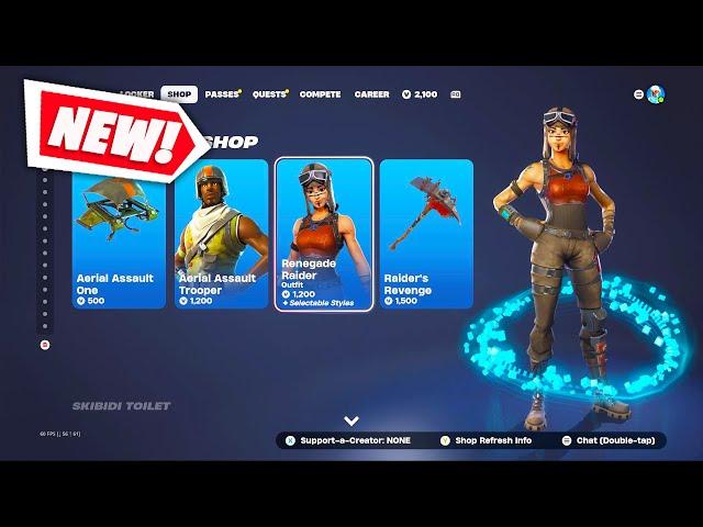 FORTNITE *RENEGADE RAIDER* is BACK! (Item Shop LIVE)