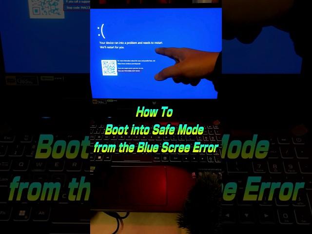 Safe Mode Startup from Blue Screen in Windows 10, 11  #youtubeshorts #shorts