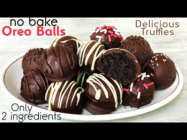 Chocolate Oreo balls recipe | No bake Oreo balls recipe only 2 ingredients Deep in Cream Cheese