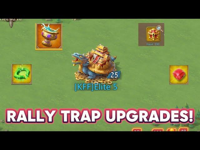 Upgrading Rally Trap Then taking Titan Rallies After! Gold Jewels And Mythic Gear. Lords Mobile