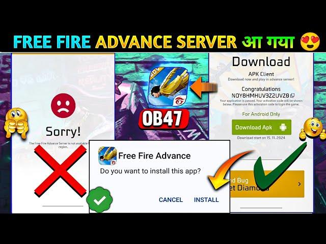 How To Download Free Fire Advance Server 2024  | Ff New Ob47 update |Ff Advance Server Download Link