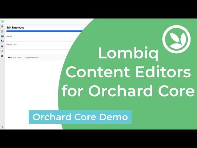 Lombiq Content Editors for Orchard Core - Orchard Core Demo