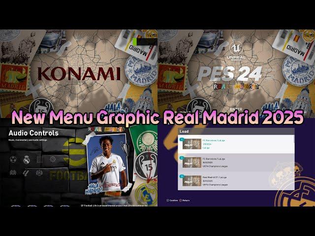 New Menu Graphic Real Madrid 2025 - PES 2021 & Football Life 2025