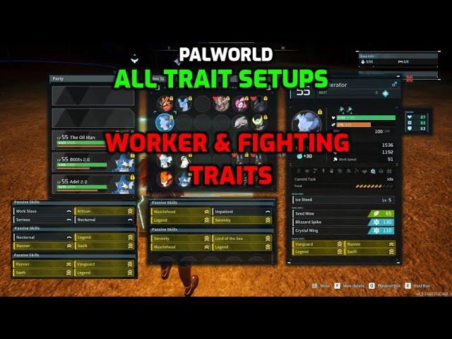 Palworld: Best Trait Setups - Workers & Combat | Sakurajima Update - Passive Traits