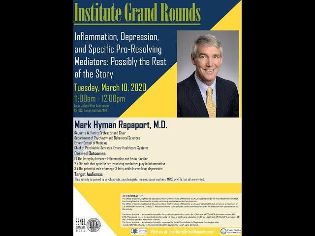 Semel Grand Rounds, 2020-03-10, Dr. Mark Hyman Rapaport