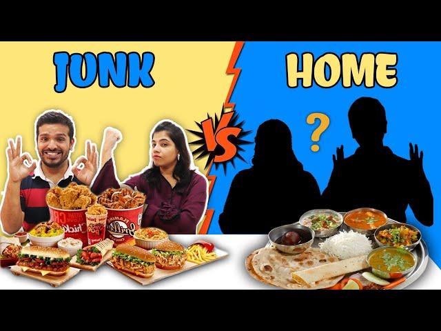 JUNK FOOD VS HOME FOOD CHALLENGE | PARENTS VS HUNGRY BIRDS