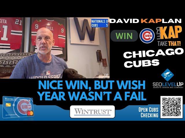 REKAP: ️ Chicago Cubs 5-0 win over Washington Nationals.  Nice win, but wish year wasn’t a fail