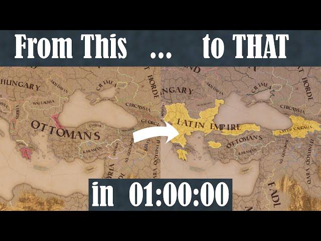 Byzantium → Latin Empire → Most Developement [Speedrun - 1 Hour] (Timelapse)  #eu4