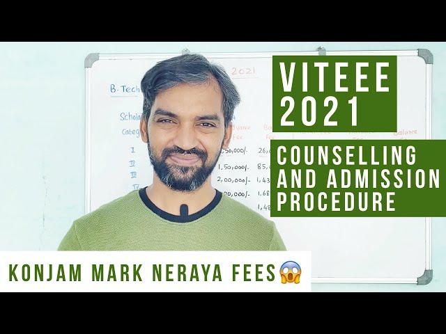 VITEEE 2021 | VIT Vellore counselling and admission procedure | fees