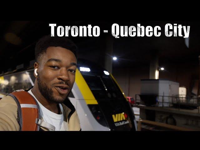 Taking Via Rail Train From Toronto to Quebec City, Canada