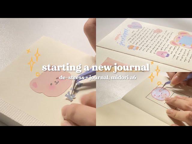  starting a new journal | midori a6, de-stress, journal with me