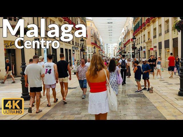 Walking Tour of Malaga Historic Center - Street Walking in Spain in June 2024