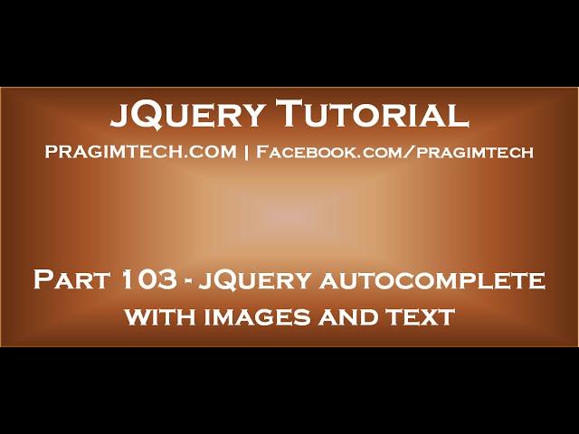 jQuery autocomplete with images and text